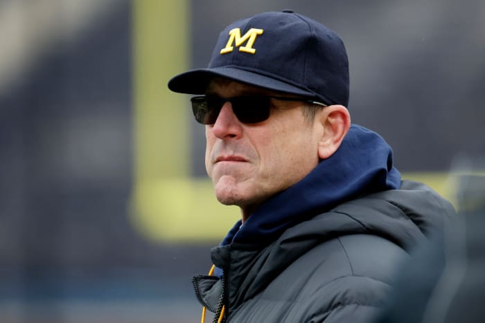 Michigan football coach Jim Harbaugh